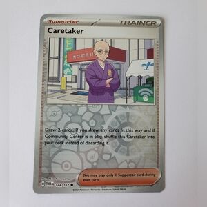 Trainer Caretaker 144/167 | Twilight Masquerade | Reverse Holo Common | NM Card